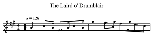 The Laird o' Drumblair - staff notation