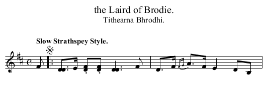 the Laird of Brodie. - staff notation