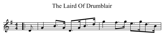 The Laird Of Drumblair - staff notation