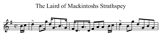The Laird of Mackintoshs Strathspey - staff notation