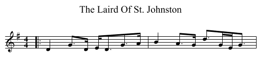 The Laird Of St. Johnston - staff notation