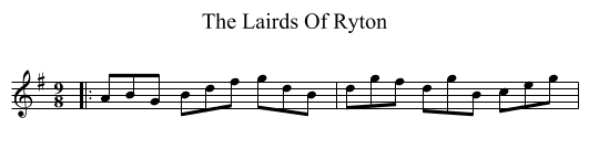 The Lairds Of Ryton - staff notation