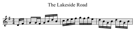 The Lakeside Road - staff notation