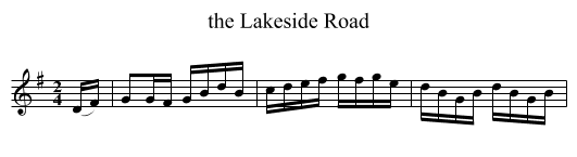 the Lakeside Road - staff notation
