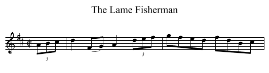 The Lame Fisherman - staff notation