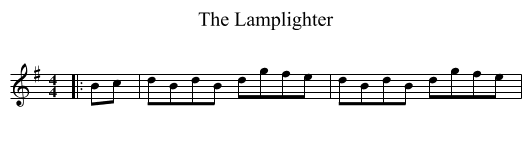 The Lamplighter - staff notation