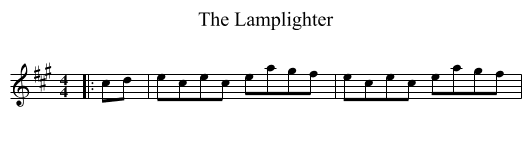 The Lamplighter - staff notation