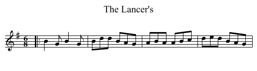 The Lancer's - staff notation
