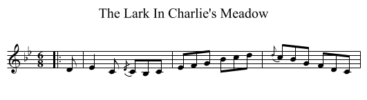 The Lark In Charlie's Meadow - staff notation