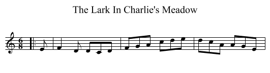 The Lark In Charlie's Meadow - staff notation