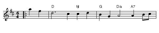 The Lark in the Clear Air - staff notation