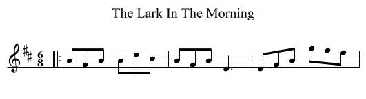 The Lark In The Morning - staff notation