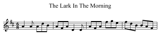 The Lark In The Morning - staff notation