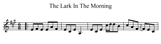 The Lark In The Morning - staff notation