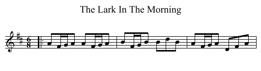 The Lark In The Morning - staff notation