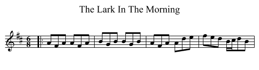 The Lark In The Morning - staff notation