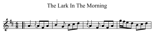 The Lark In The Morning - staff notation