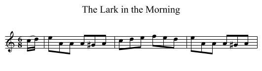 The Lark in the Morning - staff notation