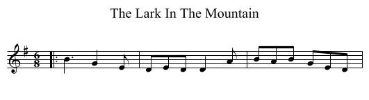 The Lark In The Mountain - staff notation