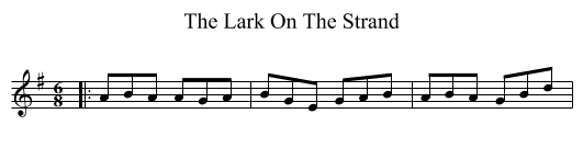 The Lark On The Strand - staff notation