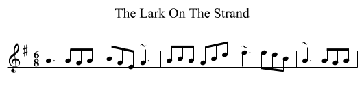The Lark On The Strand - staff notation