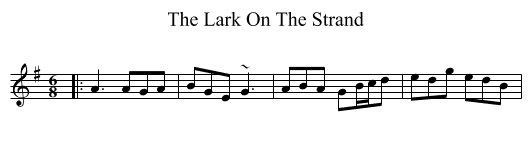 The Lark On The Strand - staff notation
