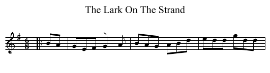 The Lark On The Strand - staff notation