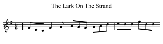 The Lark On The Strand - staff notation