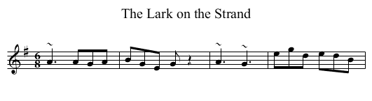 The Lark on the Strand - staff notation