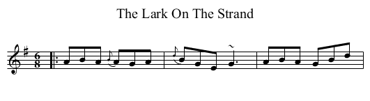 The Lark On The Strand - staff notation