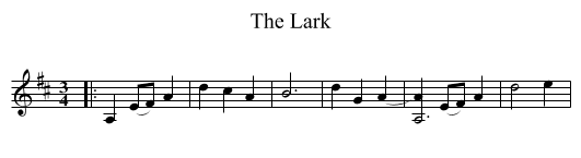 The Lark - staff notation