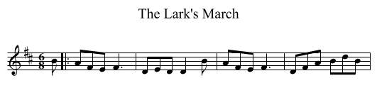 The Lark's March - staff notation