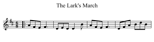 The Lark's March - staff notation
