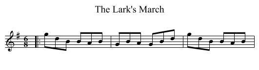 The Lark's March - staff notation
