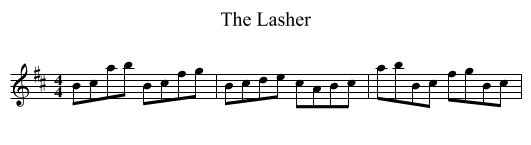 The Lasher - staff notation