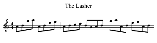 The Lasher - staff notation