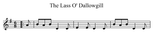 The Lass O' Dallowgill - staff notation