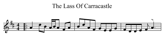 The Lass Of Carracastle - staff notation