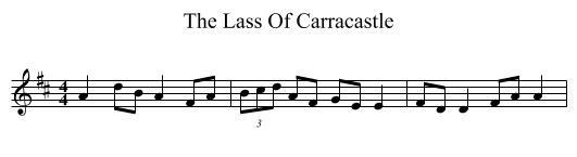 The Lass Of Carracastle - staff notation