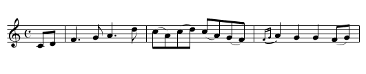The LASS OF LIVINGSTON - staff notation