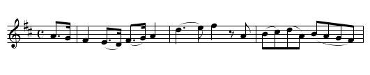 The LASS OF PEATIE'S MILL - staff notation