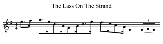 The Lass On The Strand - staff notation