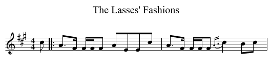 The Lasses' Fashions - staff notation