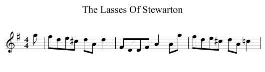 The Lasses Of Stewarton - staff notation