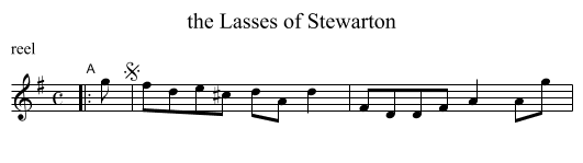 the Lasses of Stewarton - staff notation