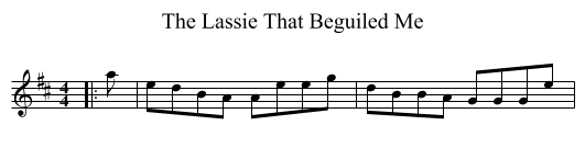 The Lassie That Beguiled Me - staff notation