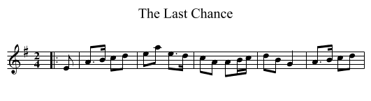 The Last Chance - staff notation