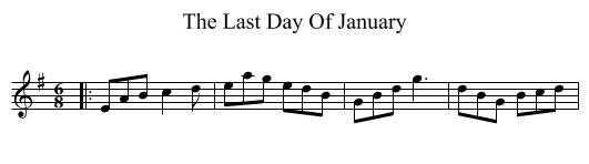 The Last Day Of January - staff notation