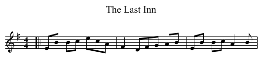 The Last Inn - staff notation