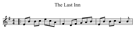 The Last Inn - staff notation